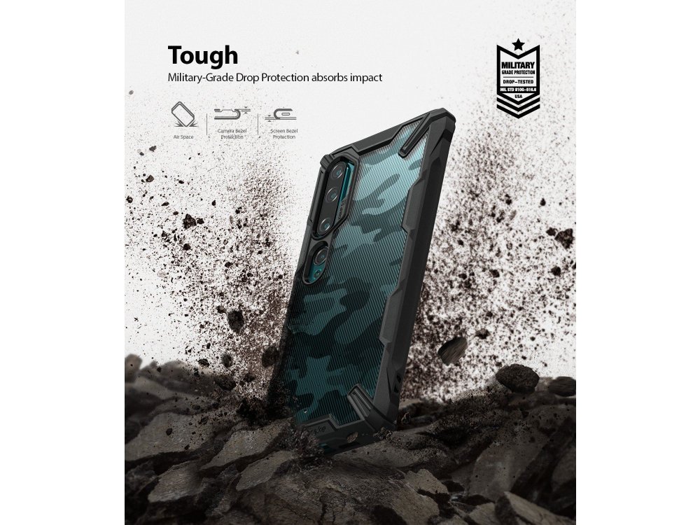 Ringke Fusion X Xiaomi MI Note 10 / Note 10 Pro Θήκη, Camo Black