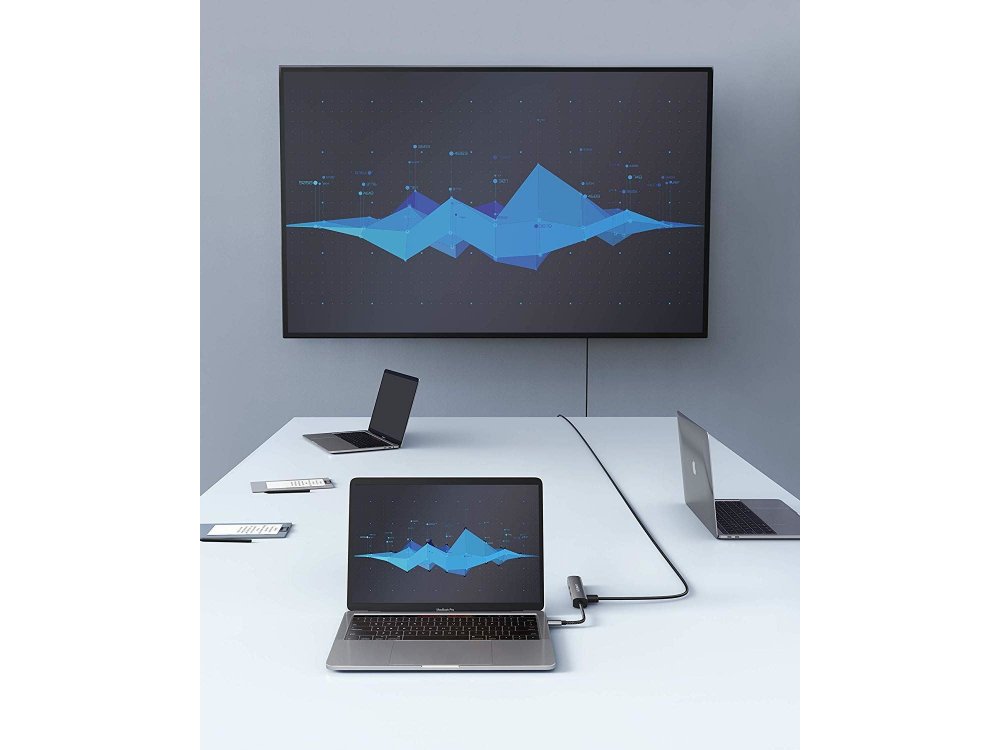 Anker PowerExpand+ 5-in-1 Premium USB C Data Hub - HDMI/4K*1 + USB3.0*3 + Gbps LAN με Νάυλον ύφανση - A83380A1