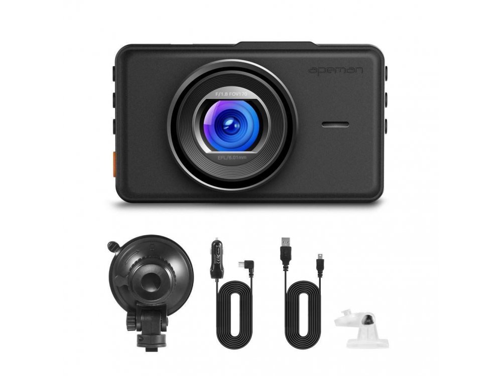 Apeman Dash Camera C450 1080p, G-Sensor, Super Night Vision, Parking monitoring, WDR