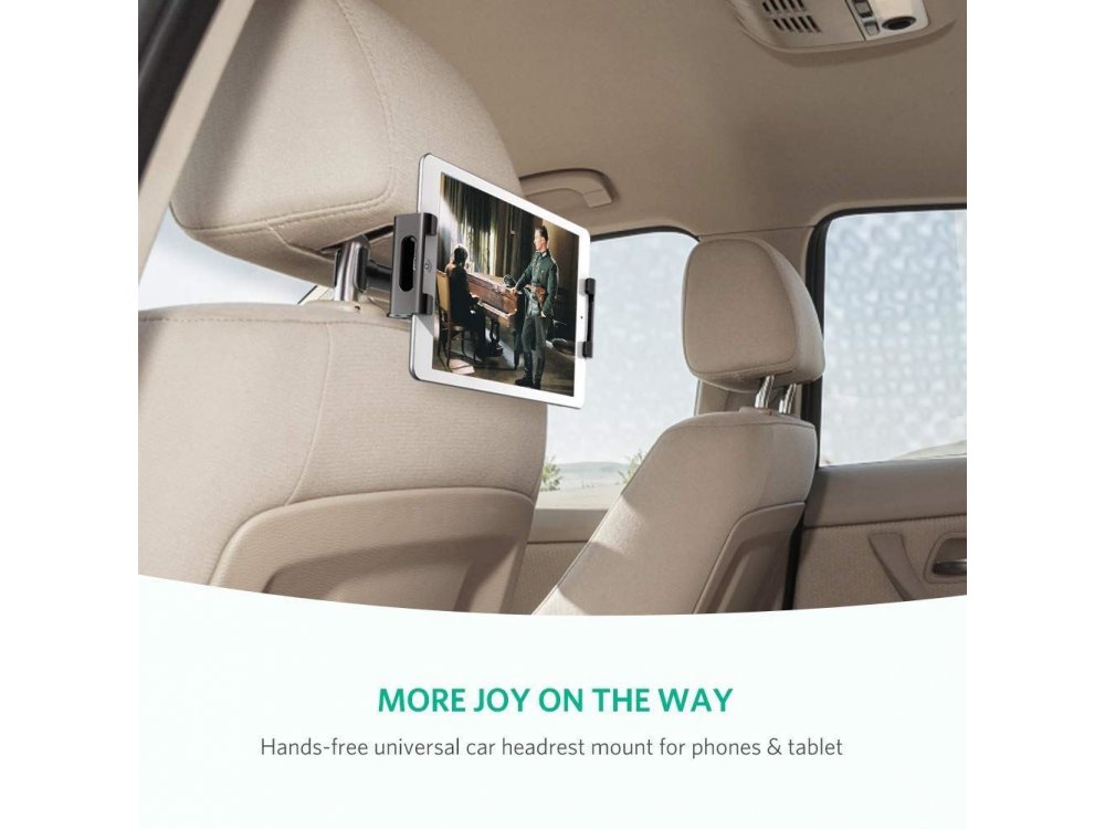 Ugreen Tablet Mount, tablet mount for car seat headrest, for devices 4.7"-12.9", Black - 60108