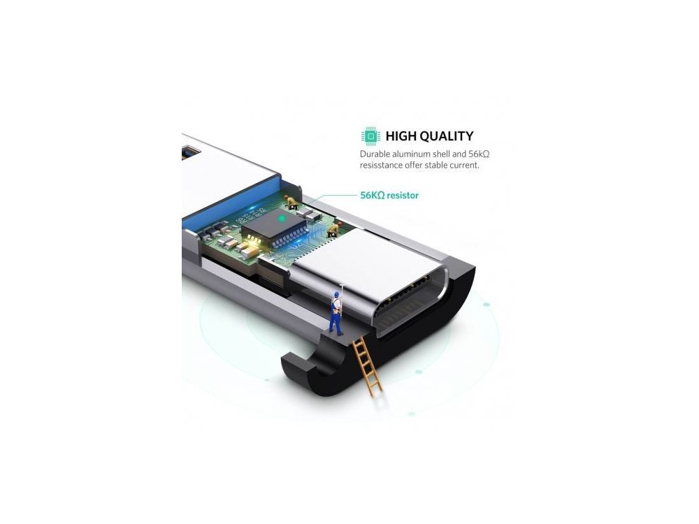 Ugreen Αντάπτορας USB-C Θηλυκό σε USB 3.0 - 50533, Ασημί