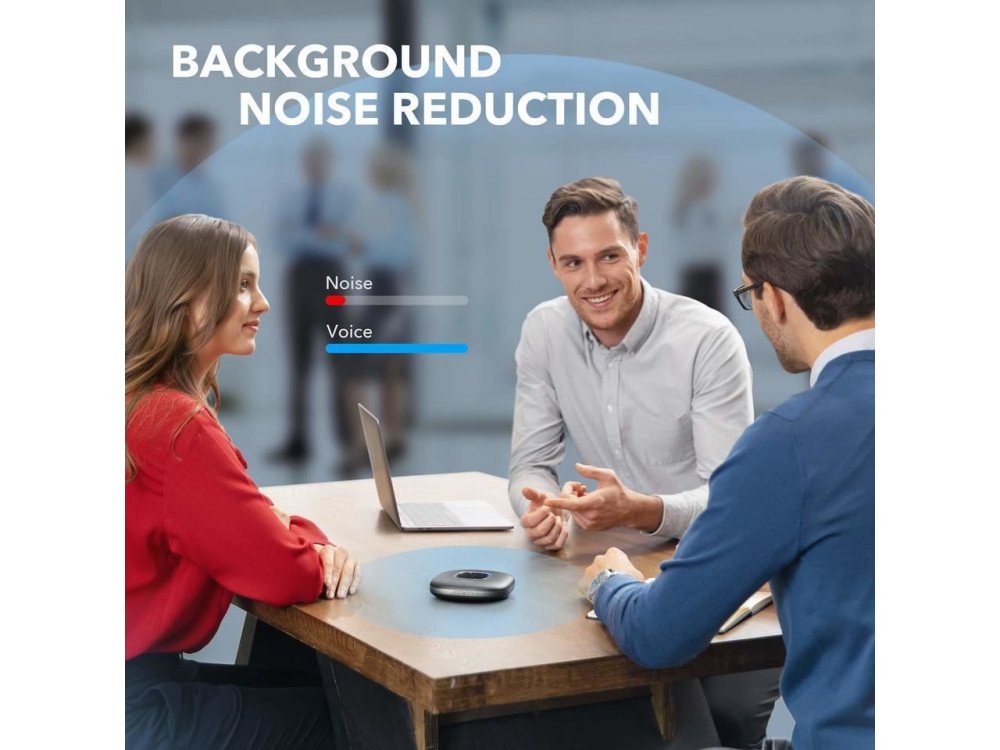 Anker PowerConf Bluetooth Speakerphone, 6 Mic, 24 Hour Call Time, BT 5.0, USB-C, Conference Speaker, PowerIQ - A3301011