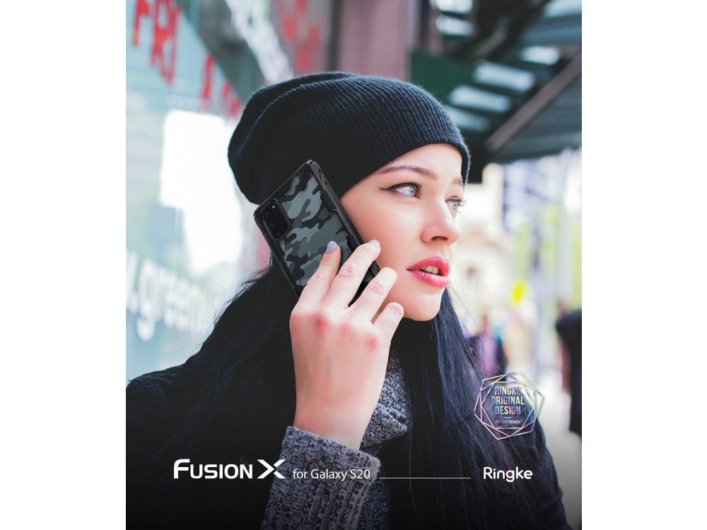 Ringke Fusion X Galaxy S20 case, Camo Black