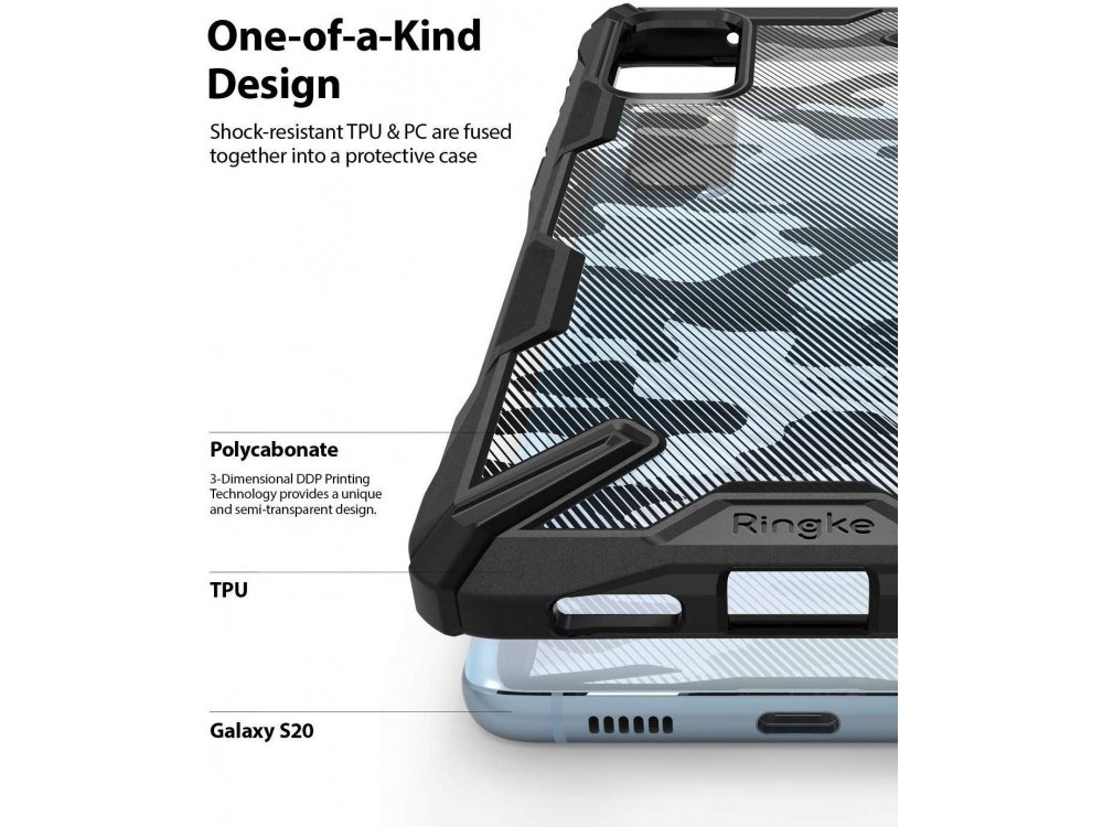 Ringke Fusion X Galaxy S20 Θήκη, Camo Black