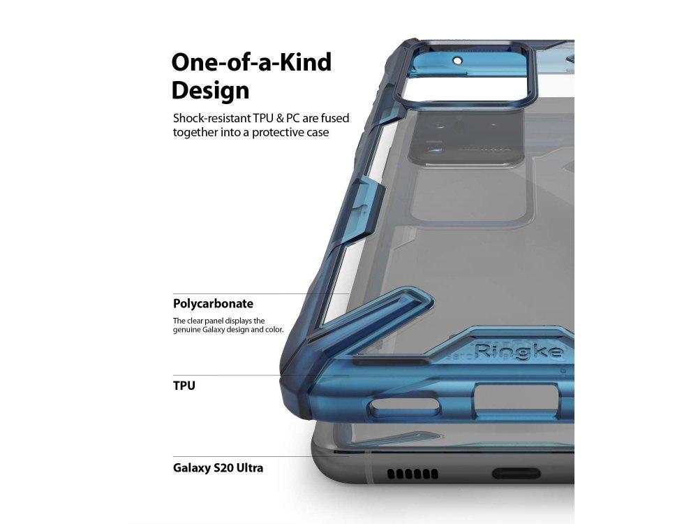 Ringke Fusion X Galaxy S20 Ultra case, Space Blue
