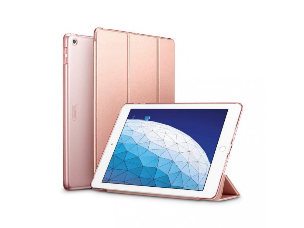 ESR Yippee iPad Air 3rd Gen 2019 10.5" Trifold Case with Auto Sleep/Wake, Stand, Hard Back Cover, Rose Gold