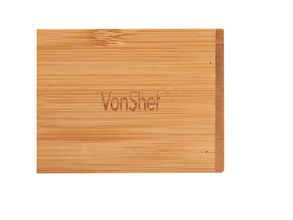 VonShef Extendable Bamboo Cutlery Tray, 6-8 compartments - 07-673