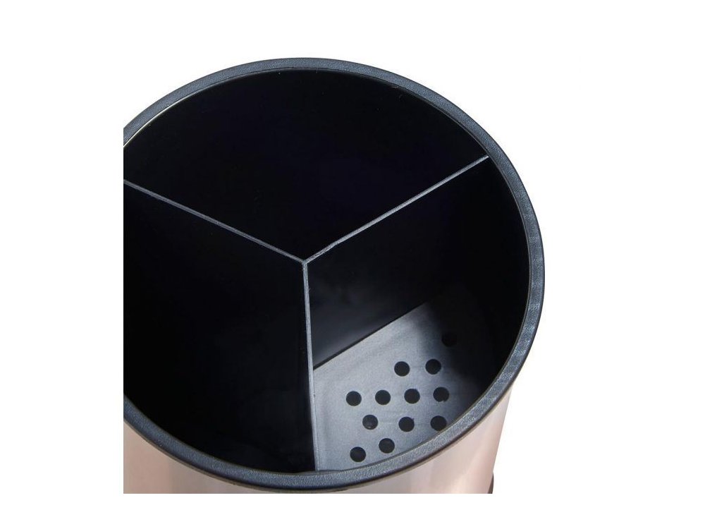 VonShef Rotating Kitchen Utensil Holder 360°, 18.5 x 14 cm-Copper Effect, Stainless steel - 07/694