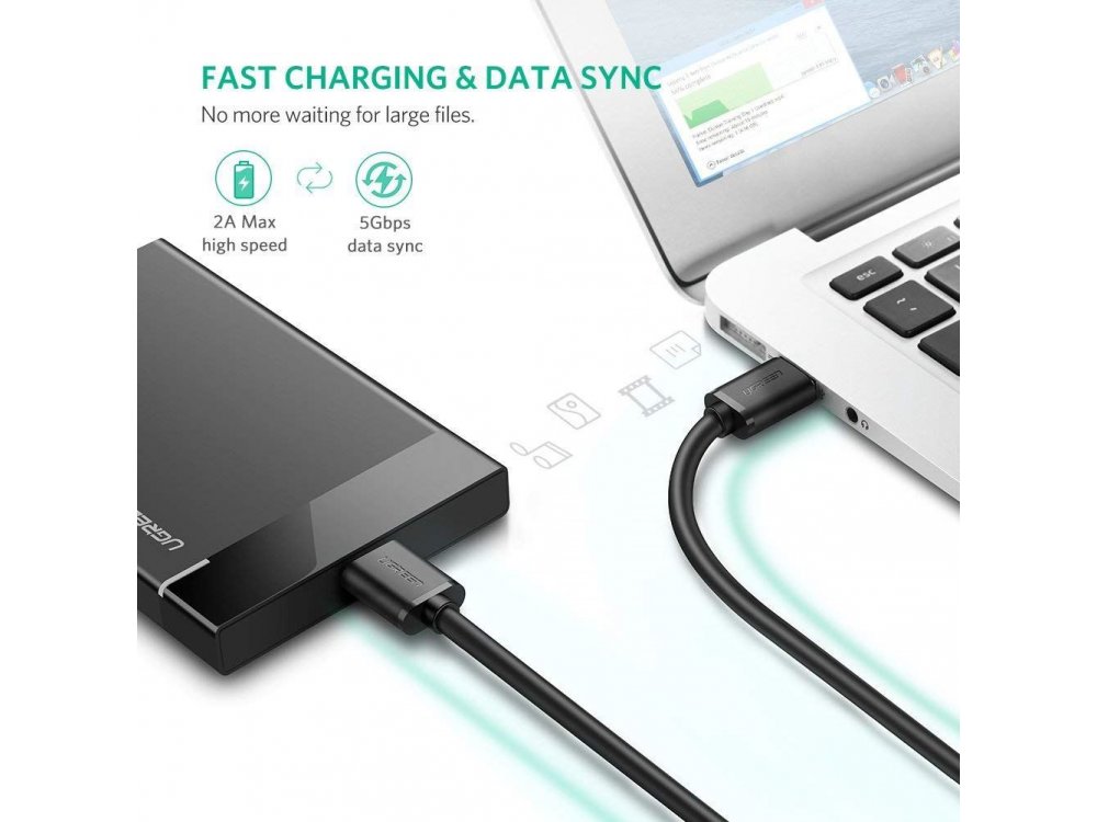 Ugreen USB 3.0 Cable σε Micro-B (USB 3.0 B) 1μ. Καλώδιο εξωτερικού σκληρού δίσκου - 10841