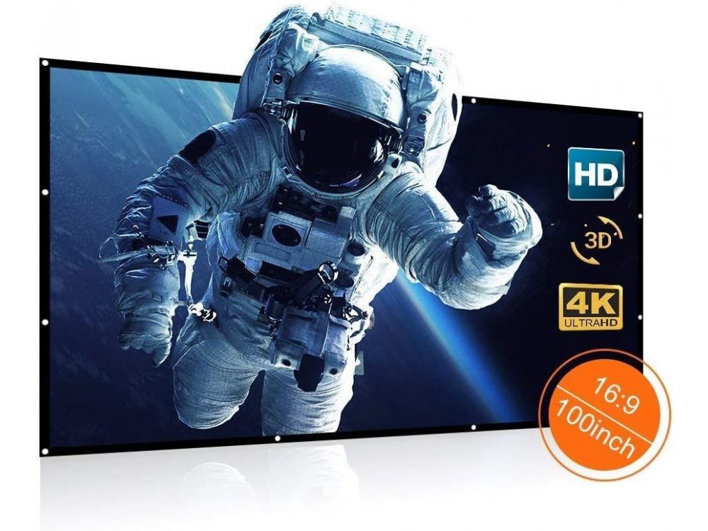 VANKYO PS04-1 Projector Screen 100'', 264x147cm, 16:9, Οθόνη προβολέα, Αναδιπλούμενη
