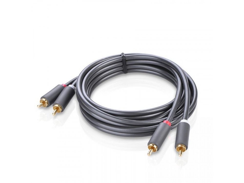 Ugreen 2RCA Male to 2RCA Male 5μ. Auxiliary Stereo Audio Cable - 10520