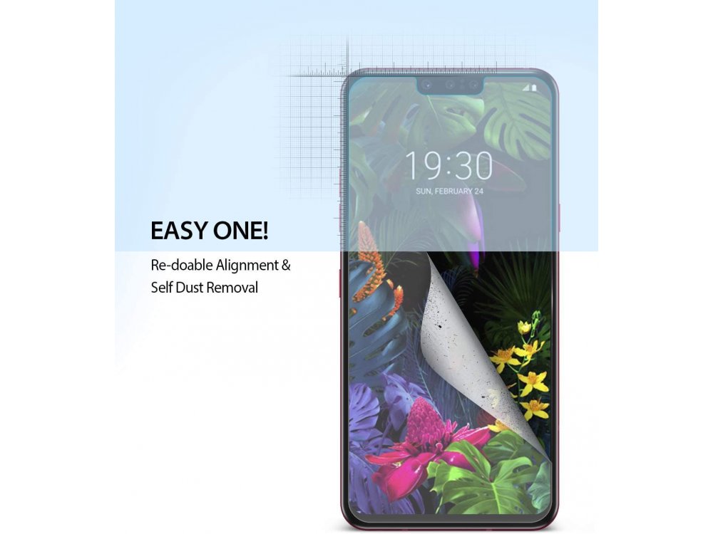 Ringke LG G8 ThinQ Screen Protector, Dual Easy Film, Σετ των 2