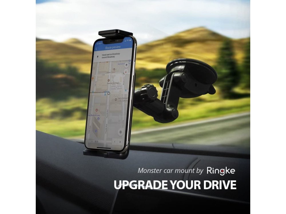 Ringke Monster Βάση Ταμπλό / Παρμπρίζ Αυτοκινήτου για Smartphone, με Ρυθμιζόμενο Βραχίονα 360°