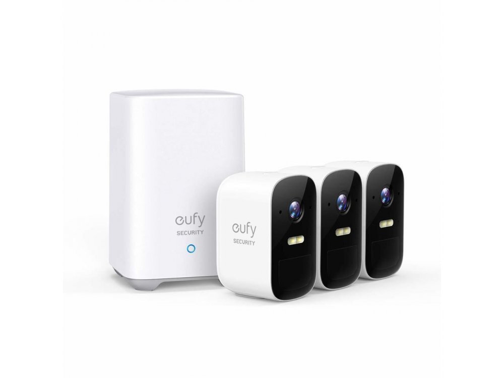 Anker eufyCam 2C ΚΙΤ 3 Ασύρματων Καμερών Full HD με Κέντρο, Human detection, Night Vision, by Eufy - T88323D2