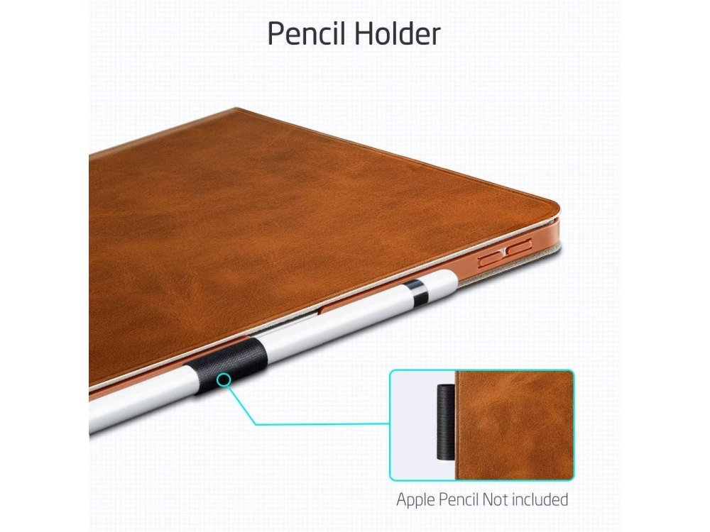 ESR Simplicity Pencil iPad Pro 2018 11" Θήκη με Auto Sleep/Wake, Stand, Book Cover, Brown