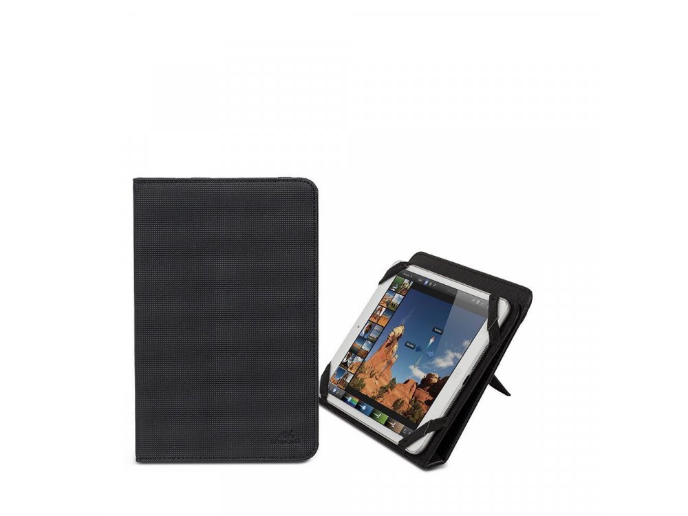 Rivacase Gatwick 3214 Flip Cover/Kick Stand Case Tablet up to 8" Universal, Black