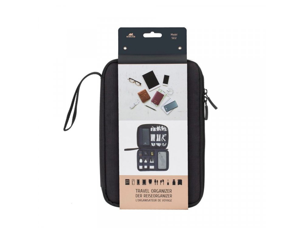 Rivacase Biscayne 5632 Organizer/Θήκη Ταξιδίου για μεταφορά Gadget και Ηλεκτρονικών ειδών, Μαύρη