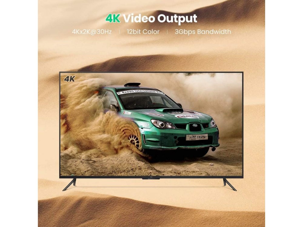 Ugreen DisplayPort to HDMI 4K Adapter, Μαύρο - 40363