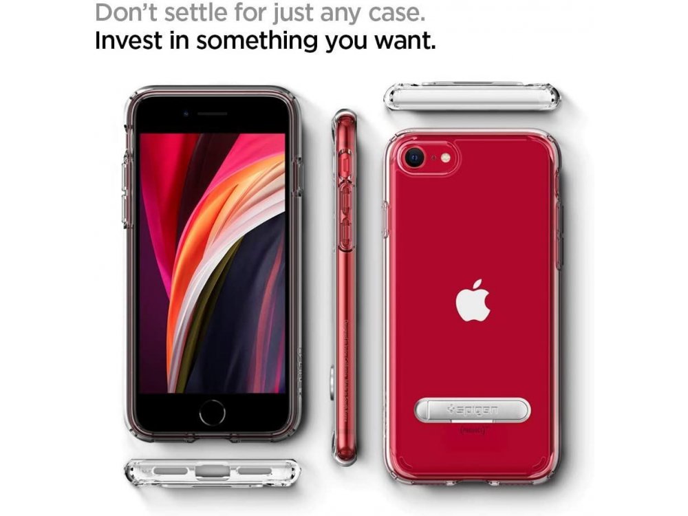 Spigen iPhone SE 2020 / 8 / 7 Ultra Hybrid S Case, Crystal Clear - 054CS22213
