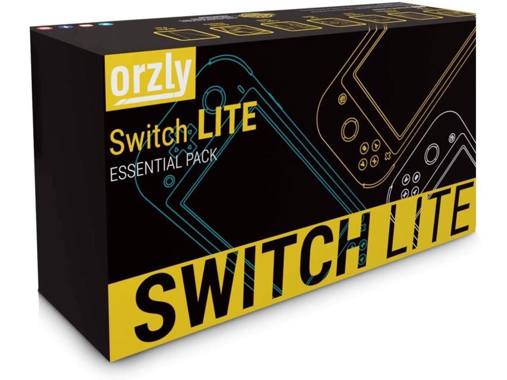 Orzly Nintendo Switch Lite Accessories Bundle - 2x Glass Screen Protector, καλώδιο USB, θήκη μεταφοράς, Cards κ.α. Z & Z Edition