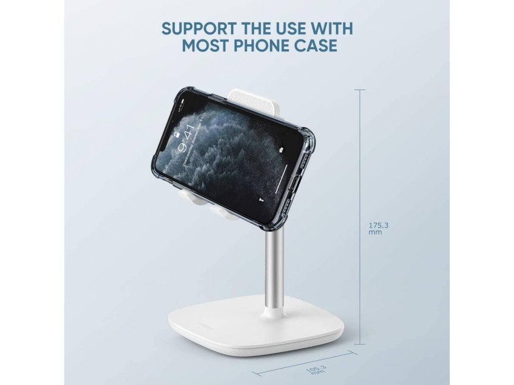 Ugreen Desktop Bracket Holder, Βάση / Stand τοποθέτησης Κινητού/Tablet, Λευκό / Ασημί - 60343