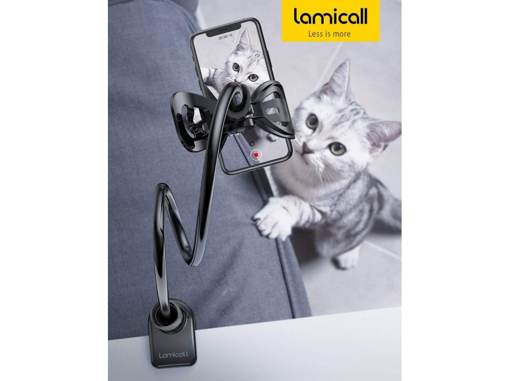 Lamicall LS05 Gooseneck Εύκαμπη Stand/ Mount for Smartphone  4"-6.5" Inches, 85c. Max height, Black