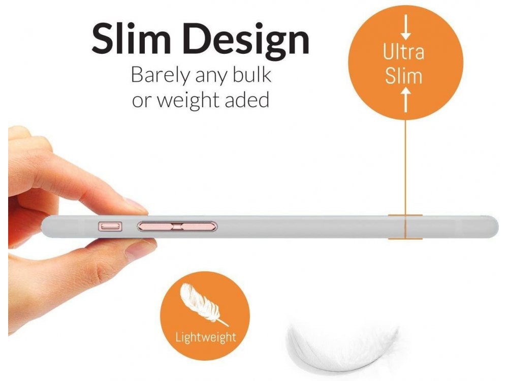 Orzly iPhone SE 2020 / 8 / 7 Flexi-Slim Θήκη Σιλικόνης, Smokey Slate