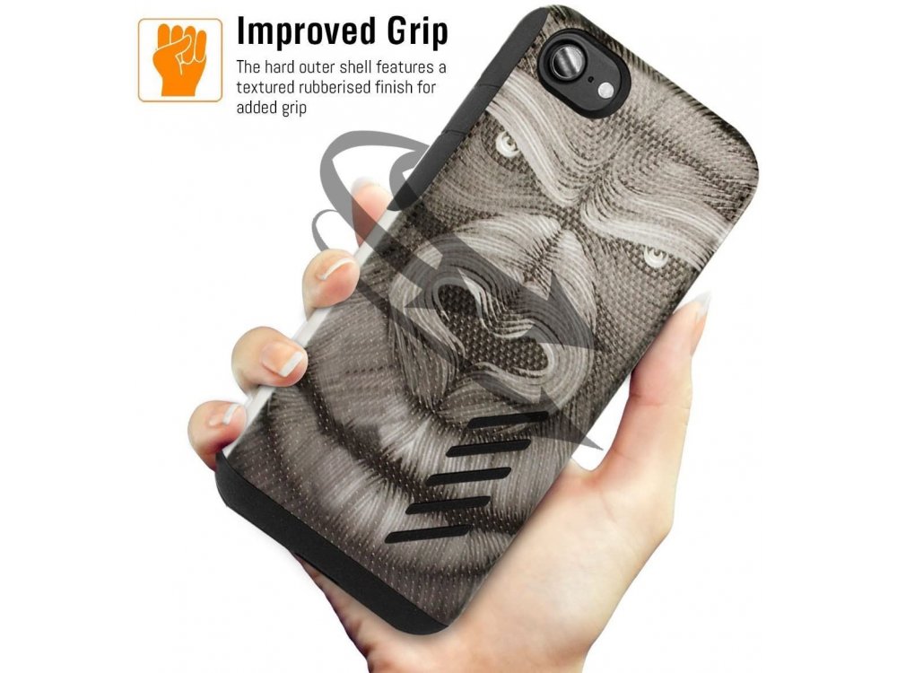 Orzly iPhone SE 2020 / 8 / 7 Grip-Pro Θήκη, Grumpy Ape