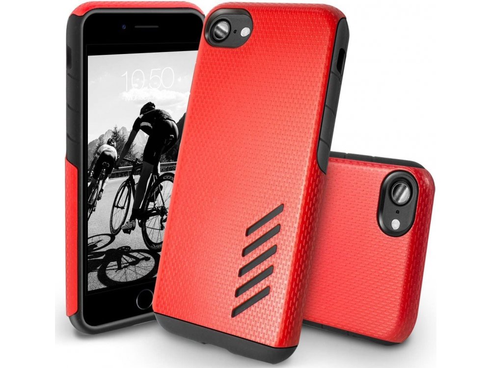 Orzly iPhone SE 2020 / 8 / 7 Grip-Pro Θήκη, Red