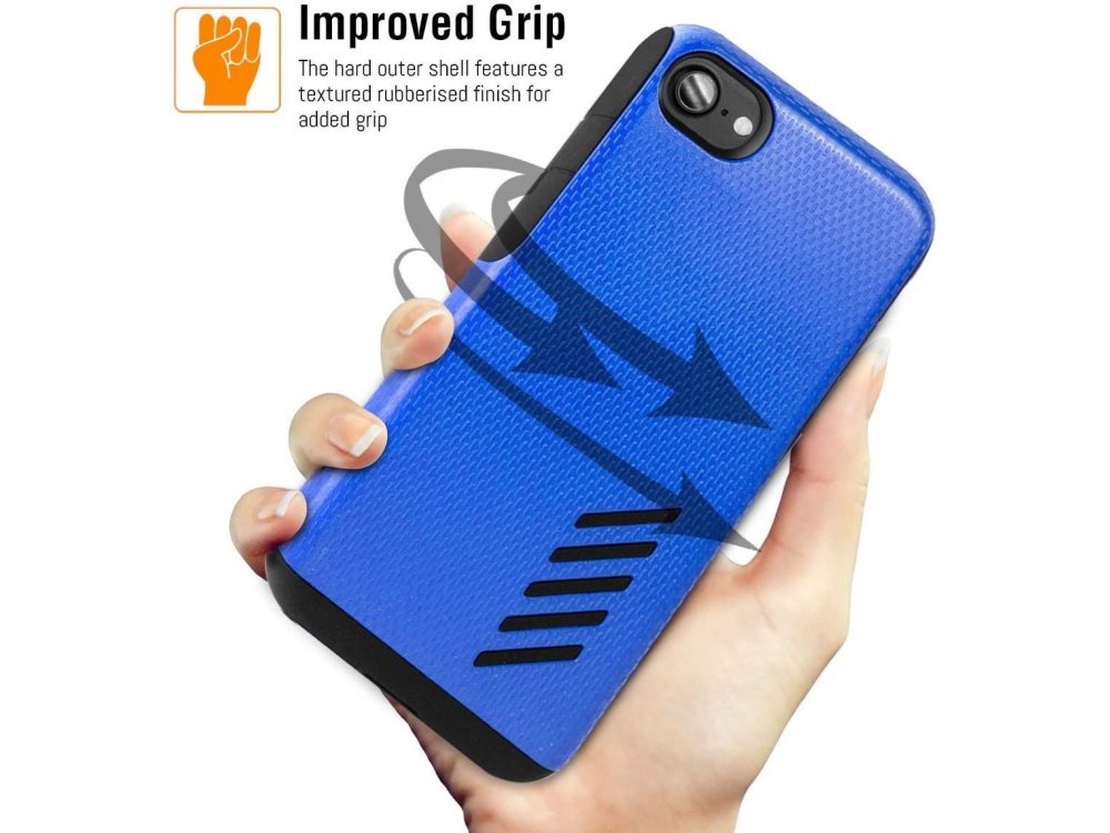 Orzly iPhone SE 2020 / 8 / 7 Grip-Pro case, Blue