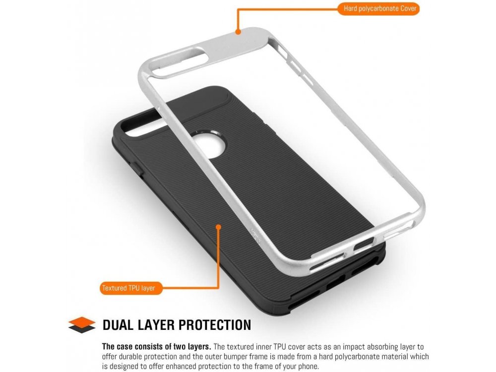 Orzly iPhone SE 2020 / 8 / 7 AirFrame Θήκη, Ασημί