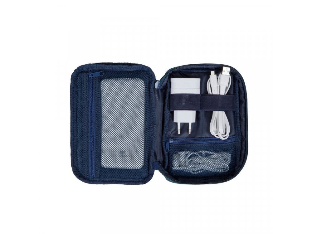 Rivacase Biscayne 5631 Organizer/ Travel Case for Gadget and Electronics, Blue