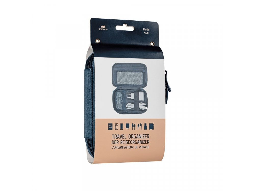 Rivacase Biscayne 5631 Organizer/Θήκη Ταξιδίου για μεταφορά Gadget και Ηλεκτρονικών ειδών, Μπλε