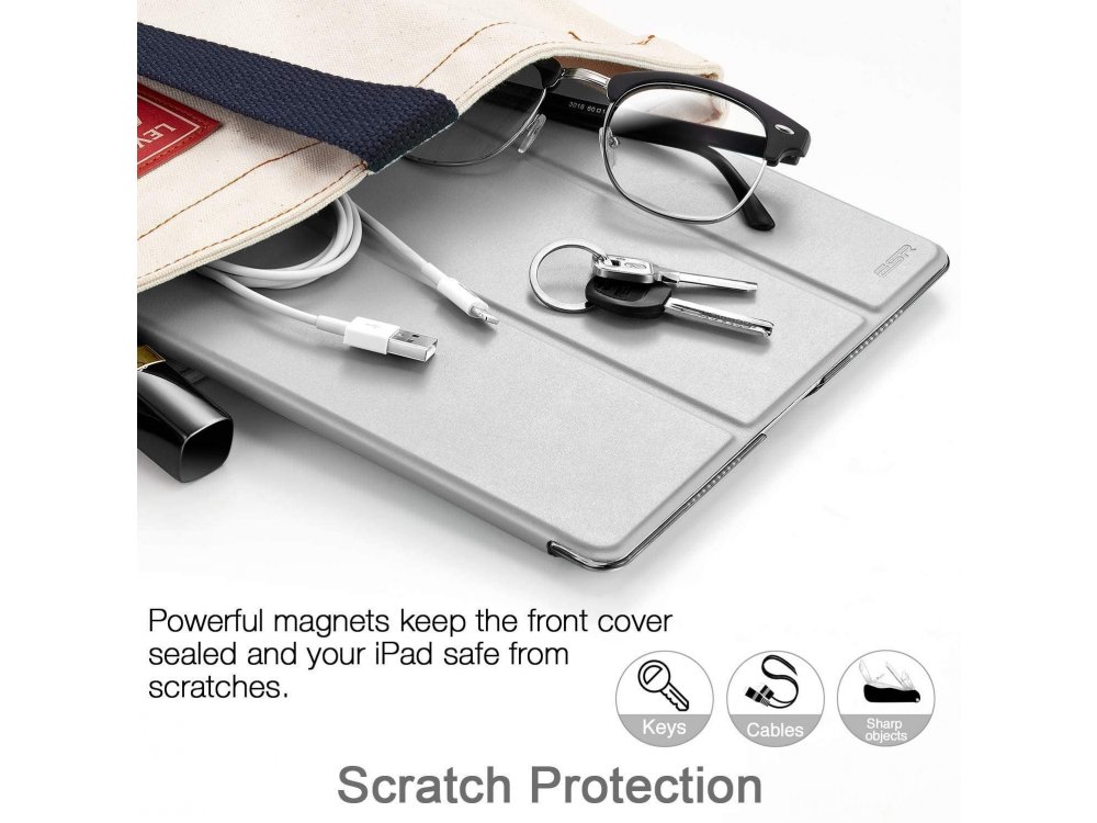 ESR iPad Air 3rd Gen 2019 10.5" Yippee Trifold Θήκη με Auto Sleep/Wake, Stand, Hard Back Cover, Silver Gray