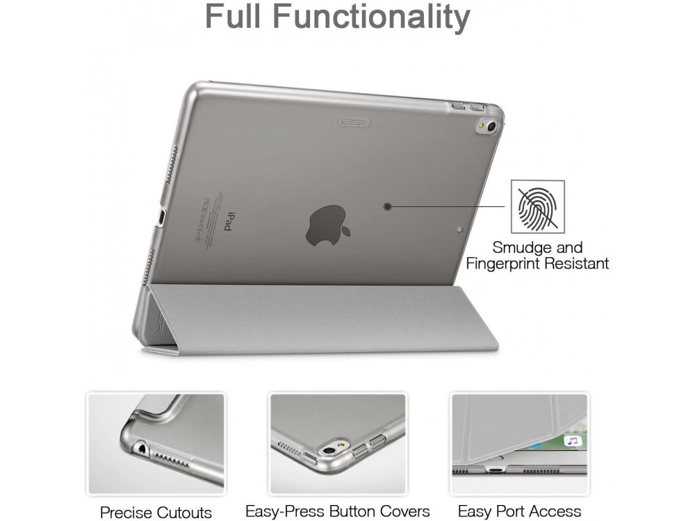 ESR iPad Air 3rd Gen 2019 10.5" Yippee Trifold Θήκη με Auto Sleep/Wake, Stand, Hard Back Cover, Silver Gray