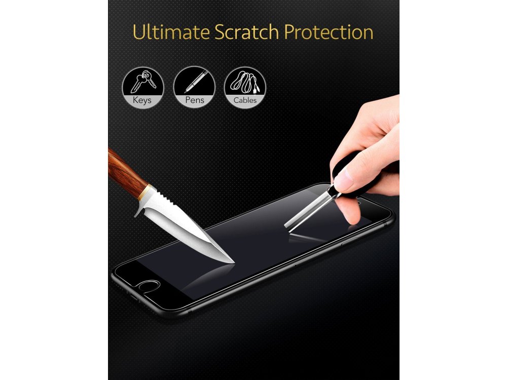 ESR iPhone 6 / 6s / 7 / 8 Tempered Glass Premium Screen Protector with Installation frame, Pack of 2