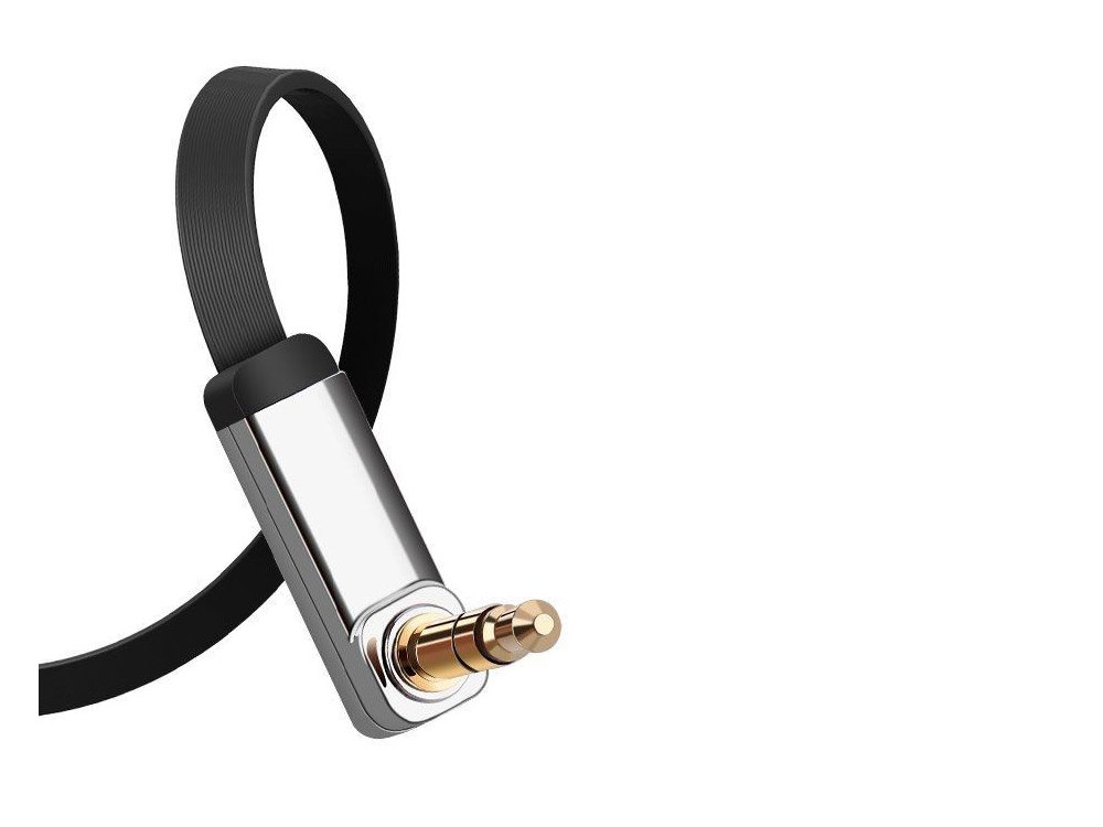Ugreen AUX Cable 3ft. Flat, Stereo Angled (90°) 3.5mm - 10597