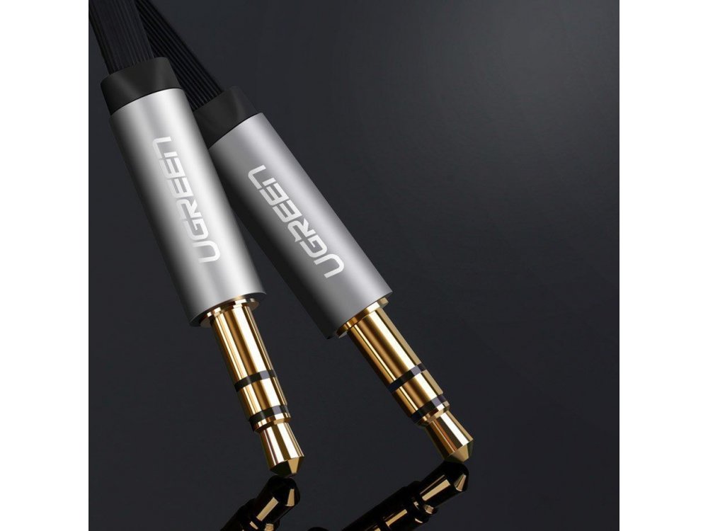 Ugreen Καλώδιο AUX 3μ. Flat, Stereo Γωνιακό (90°) 3.5mm - 10728