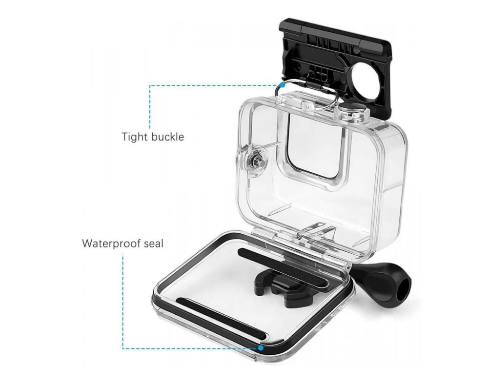 Tech-Protect GoPro Hero 8 Waterproof Case/Waterproof housing for  Action Camera GoPro, Clear