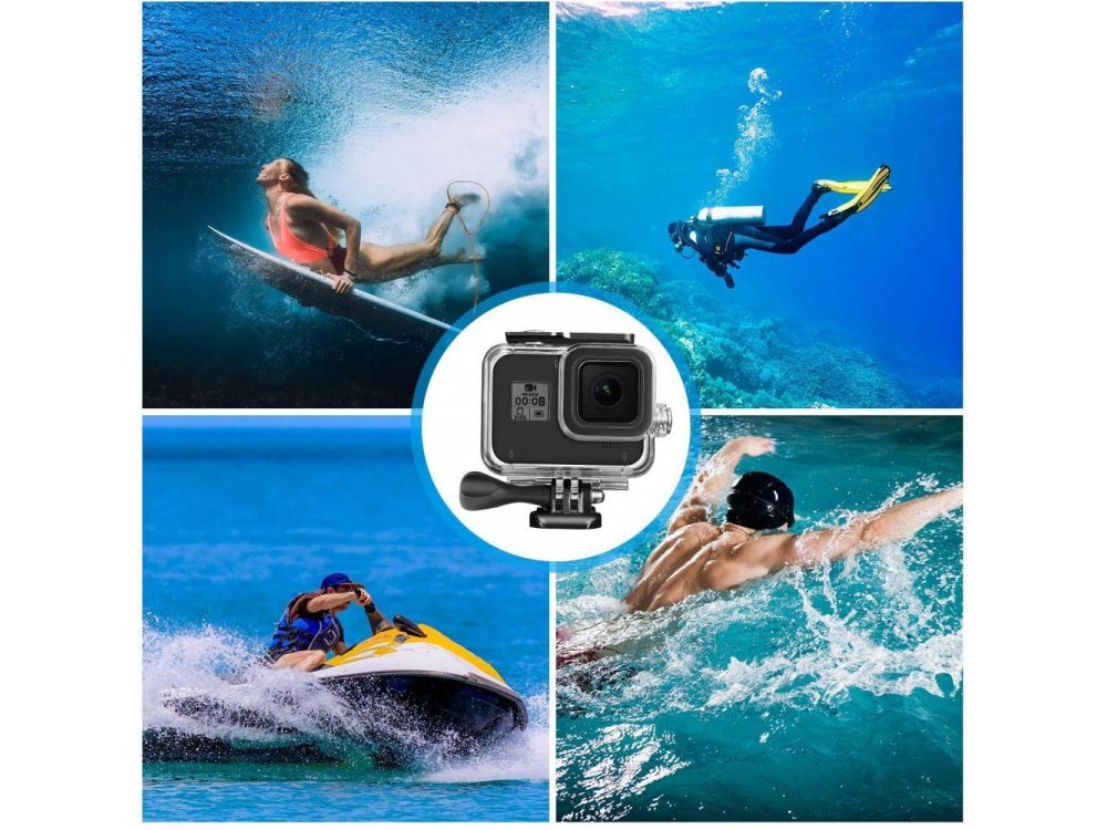 Tech-Protect GoPro Hero 8 Waterproof Case/Θήκη Αδιάβροχη για Action Camera GoPro, Διάφανη