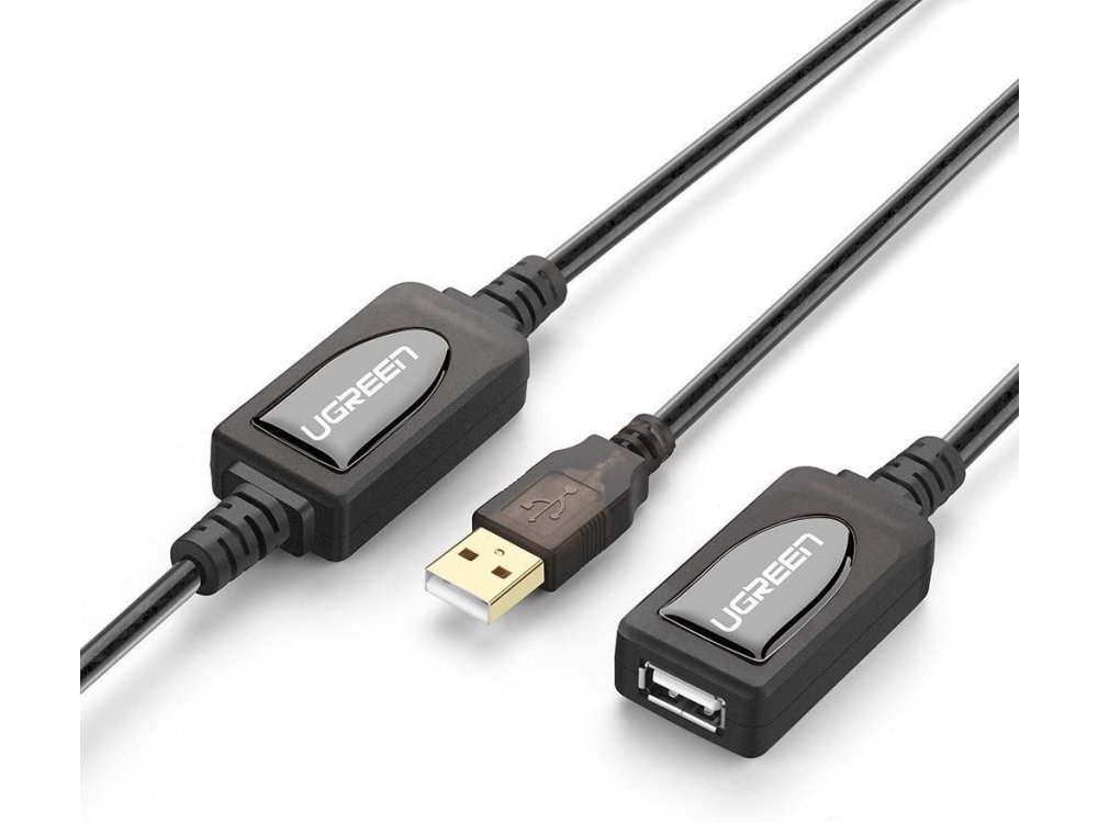 Ugreen USB 2.0 Active Repeater Cable 20μ. Καλώδιο Επέκτασης με Signal Amplifier, USB-A Extender - 10324