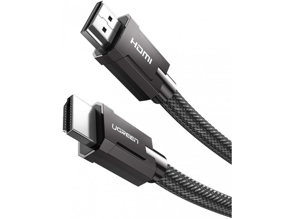 Ugreen HDMI v2.1 8Κ@60Hz, eARC, 48Gbps, HDR, Cable. Nylon Braiding, black - 70319