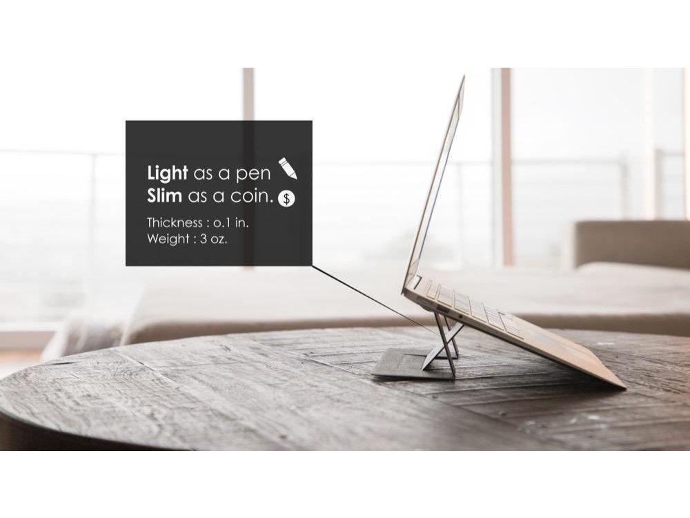 Allocacoc Moft Laptop Σταντ Αντιολισθητικό & Φορητό, Μαγνητικό Folding Slim Stand, Pink