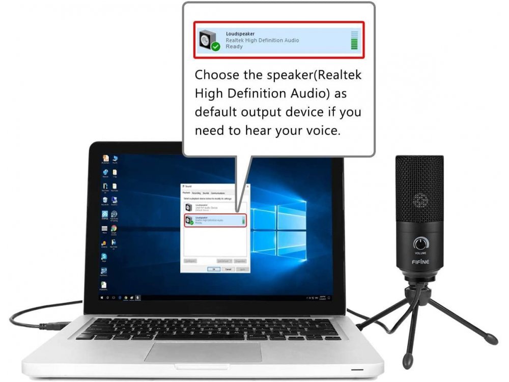 FIFINE K669B Πυκνωτικό Μικρόφωνο USB με Volume Dial για Vocal Recording, Sreaming, Podcast κλπ