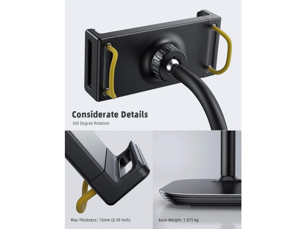 Lamicall DT01 Desktop Bracket Holder, Βάση / Stand τοποθέτησης Κινητού/Tablet 4.7"-13", Μαύρο