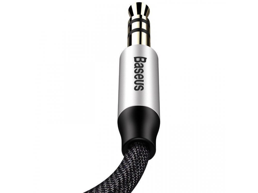Baseus Yiven Audio AUX Καλώδιο, 0,5μ. με Νάυλον Ύφανση 3.5mm - CAM30-AS1, Μαύρο
