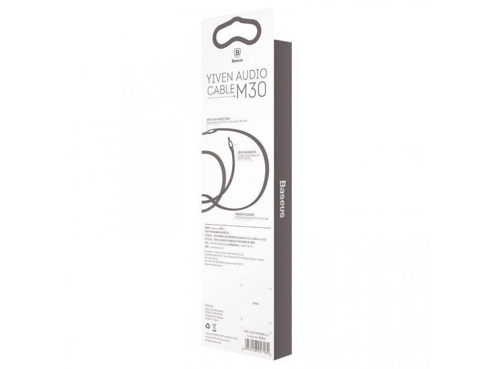 Baseus Yiven Audio AUX Καλώδιο, 0,5μ. με Νάυλον Ύφανση 3.5mm - CAM30-AS1, Μαύρο