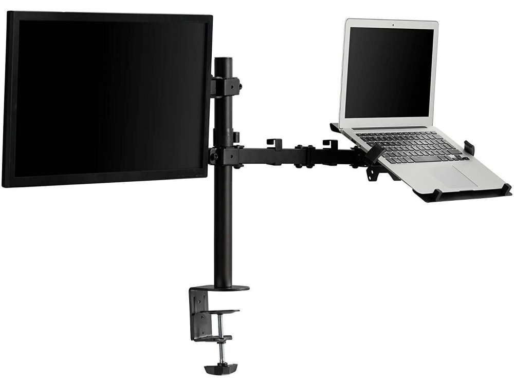 VonHaus Dual Arm Desk Mount with Clamp, Βάση για Οθόνη & Laptop 13”-32”, έως 12kg - 3000114