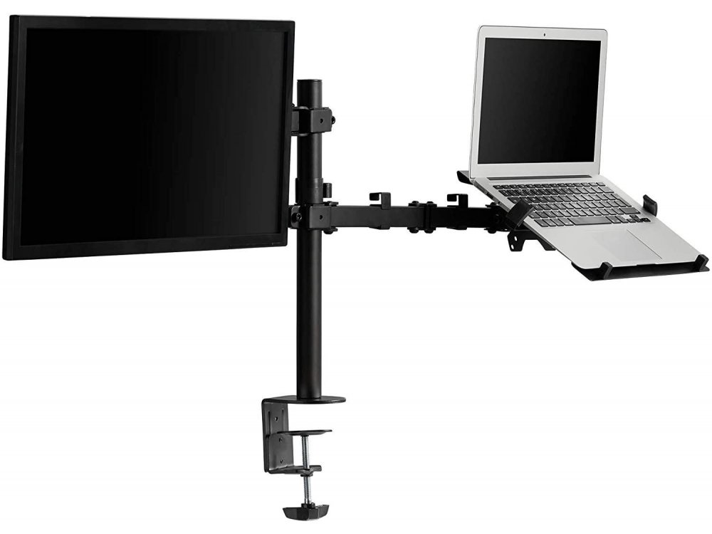 VonHaus Dual Arm Desk Mount with Clamp for Monitor and Laptop 13”-32”, up to 12kg - 3000114