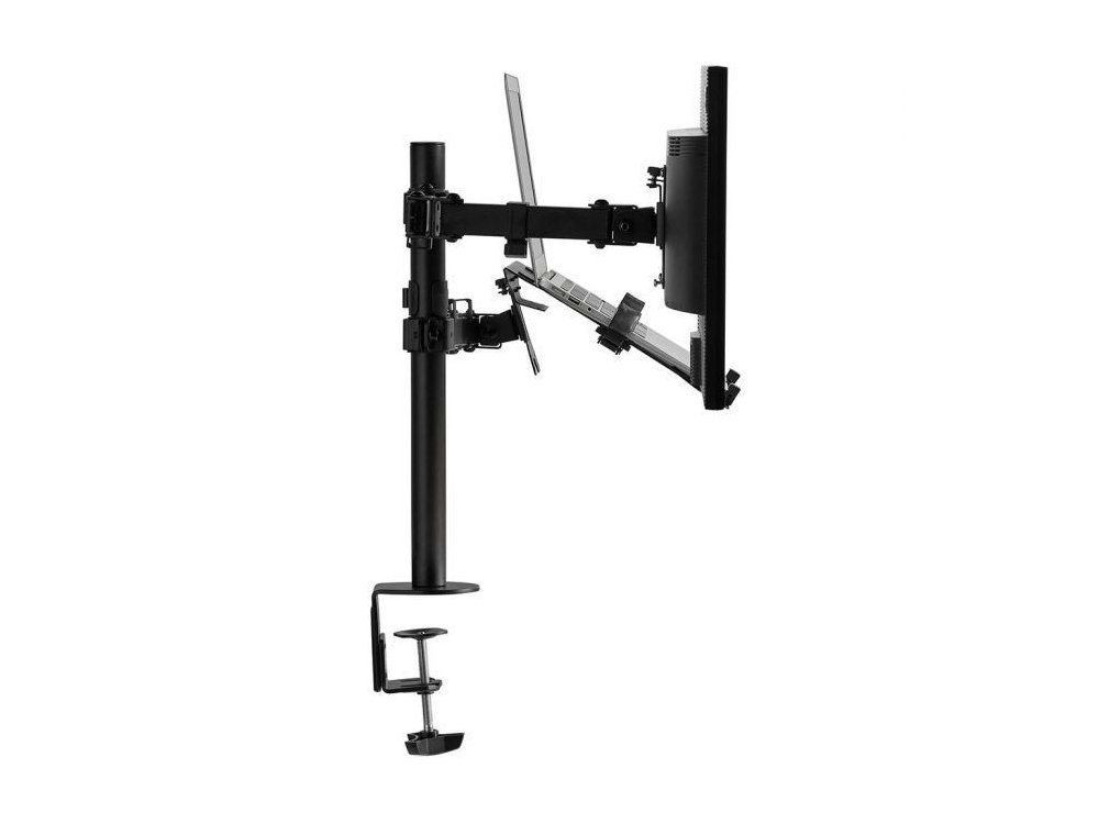 VonHaus Dual Arm Desk Mount with Clamp for Monitor and Laptop 13”-32”, up to 12kg - 3000114